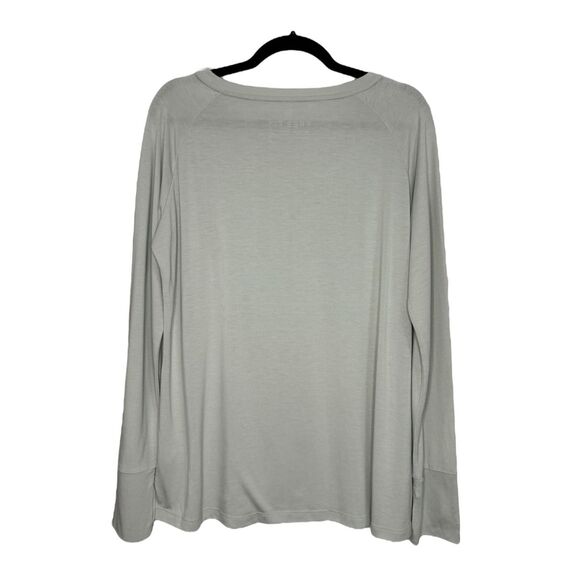 Free Fly Women’s XL Set Of 2 Bamboo Long Sleeve Tops Dark Gray & Mint Green - Picture 4 of 11